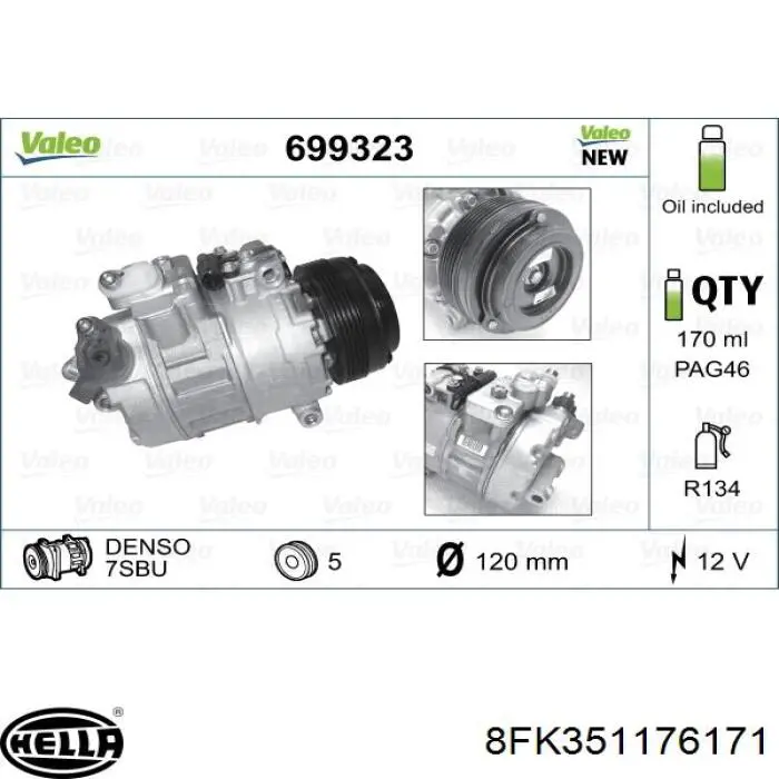 Comprar 4472208026 BMW Compresor de aire acondicionado coche
