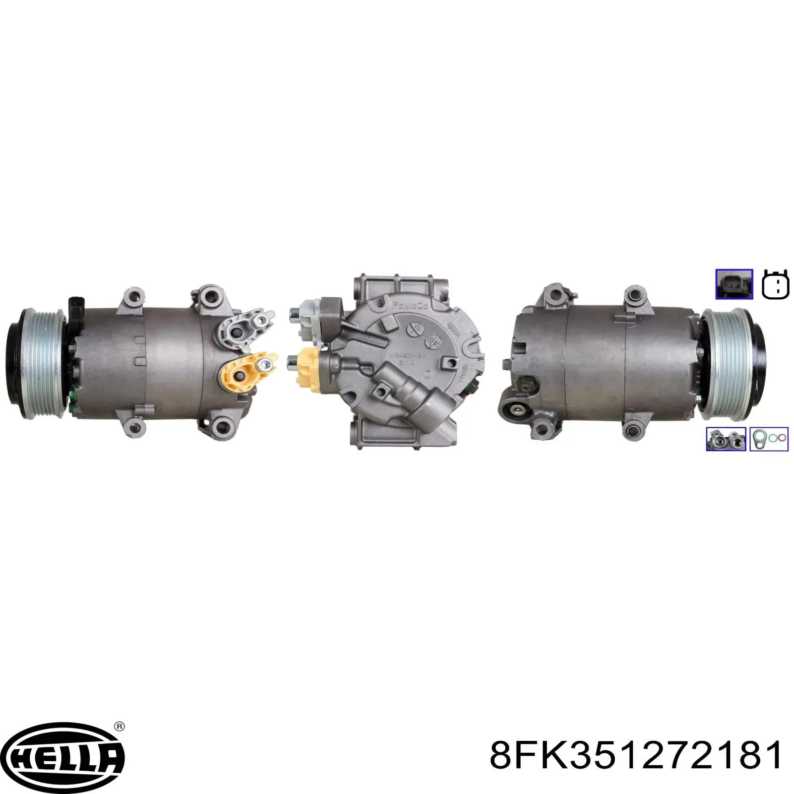 8FK351272181 HELLA compresor de aire acondicionado