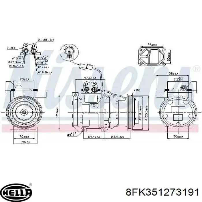0K2K1-6450 Hyundai/Kia compresor de aire acondicionado