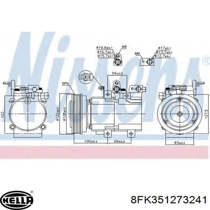 Compresor de aire acondicionado 9770126200AT Hyundai/Kia