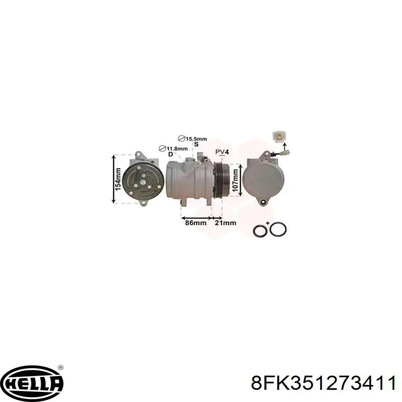 Compresor de aire acondicionado ACP1241000P Mahle Original