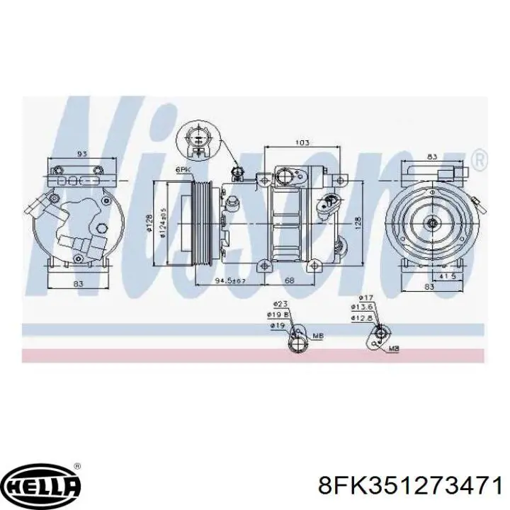 Compresor de aire acondicionado F500AN6AA04 MSG Rebuilding