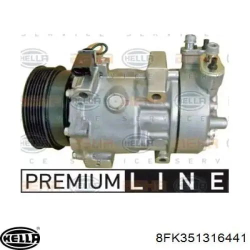 8FK351316-441 HELLA compresor de aire acondicionado