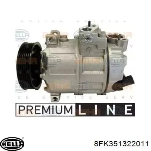 Compresor de aire acondicionado 8FK351322011 HELLA