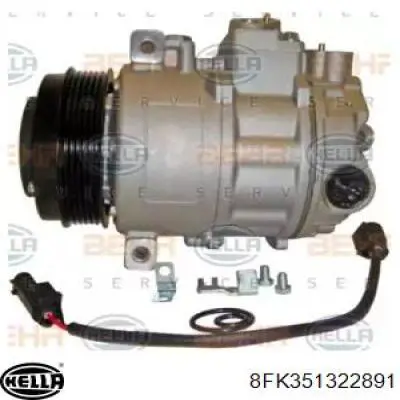 Compresor de aire acondicionado 8FK351322891 HELLA