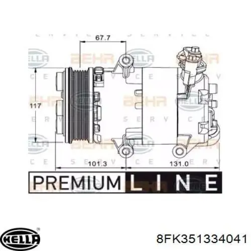 Comprar 8FK351334041 HELLA Compresor de aire acondicionado coche