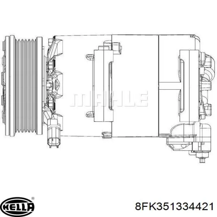 Comprar 8FK351334421 HELLA Compresor de aire acondicionado coche
