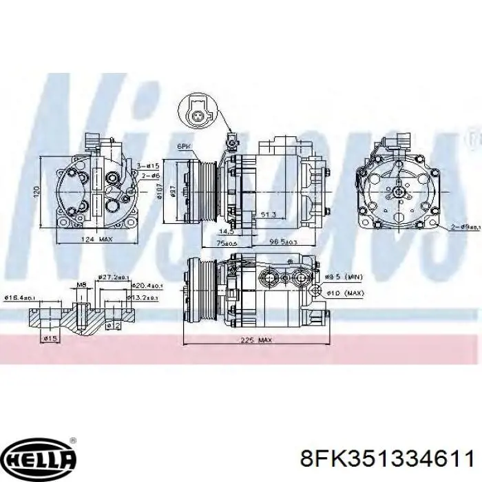 Compresor de ac Ford 6T1619D629BC