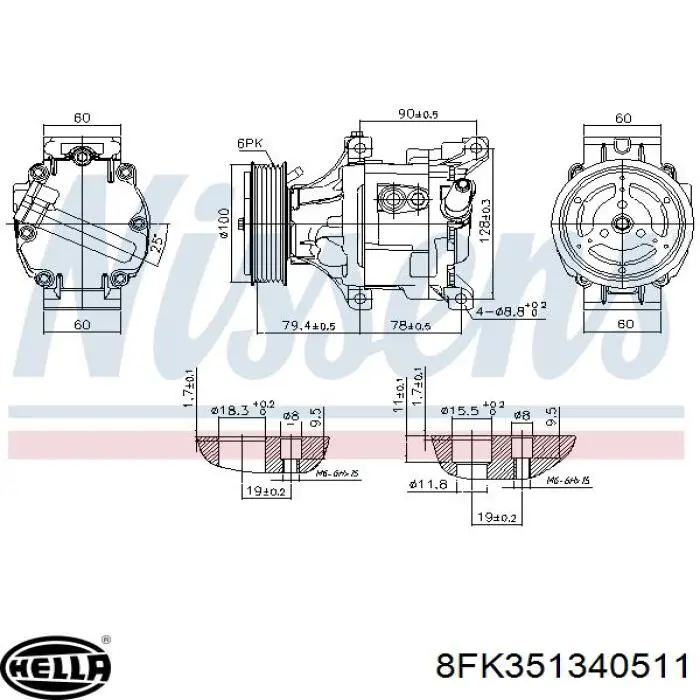 Compresor de aire acondicionado Fiat Siena 178