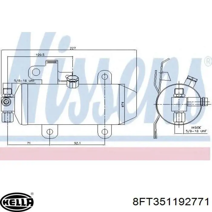 Filtro deshidratador 95604 Nissens