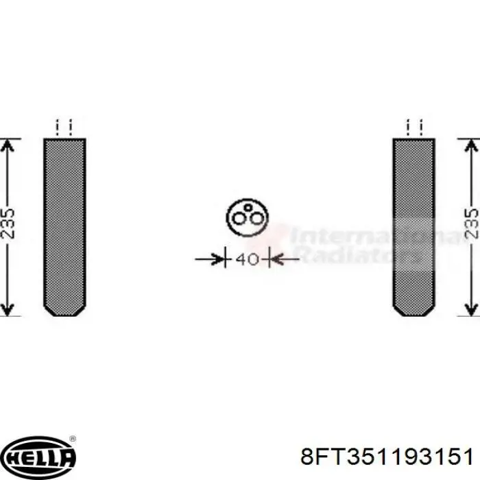 8FT351193151 HELLA filtro deshidratador