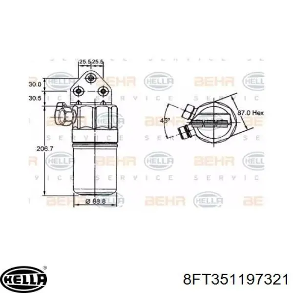 8880700275 KAM receptor-secador del aire acondicionado