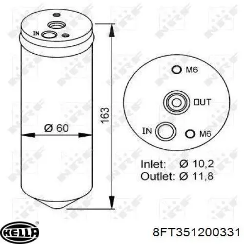 Filtro deshidratador 5066503AB Chrysler