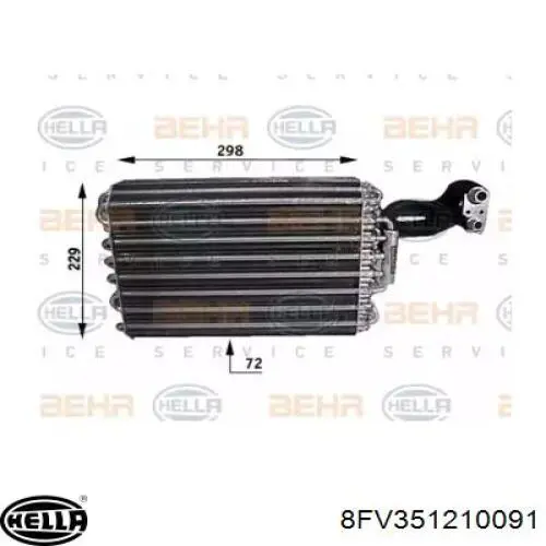 Comprar 8FV351210091 HELLA Evaporador de aire acondicionado