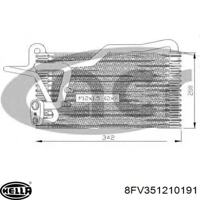 Evaporador, aire acondicionado para Audi 80 (89, 89Q, 8A, B3)