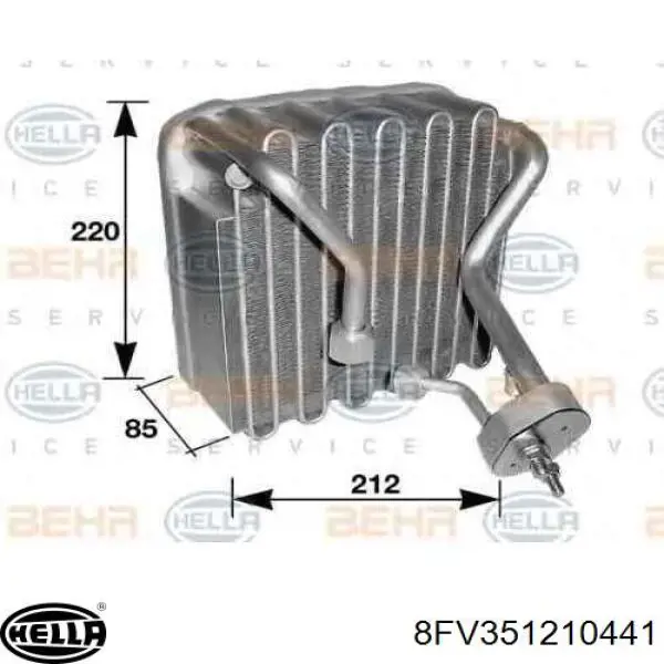 Evaporador, aire acondicionado Opel Astra 51, 52, F35, M35