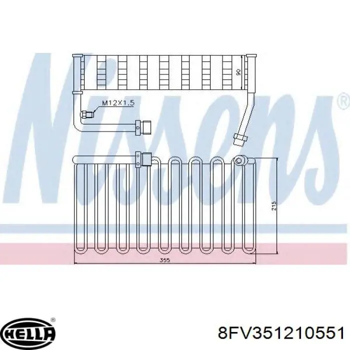 310101 ACR evaporador, aire acondicionado