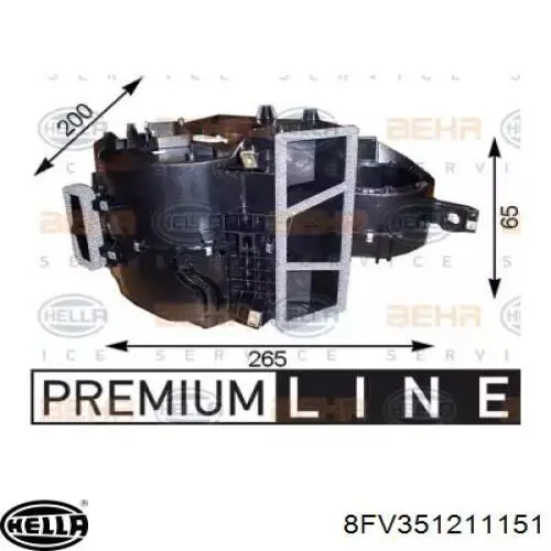 Evaporador de aire acondicionado 8FV351211151 HELLA