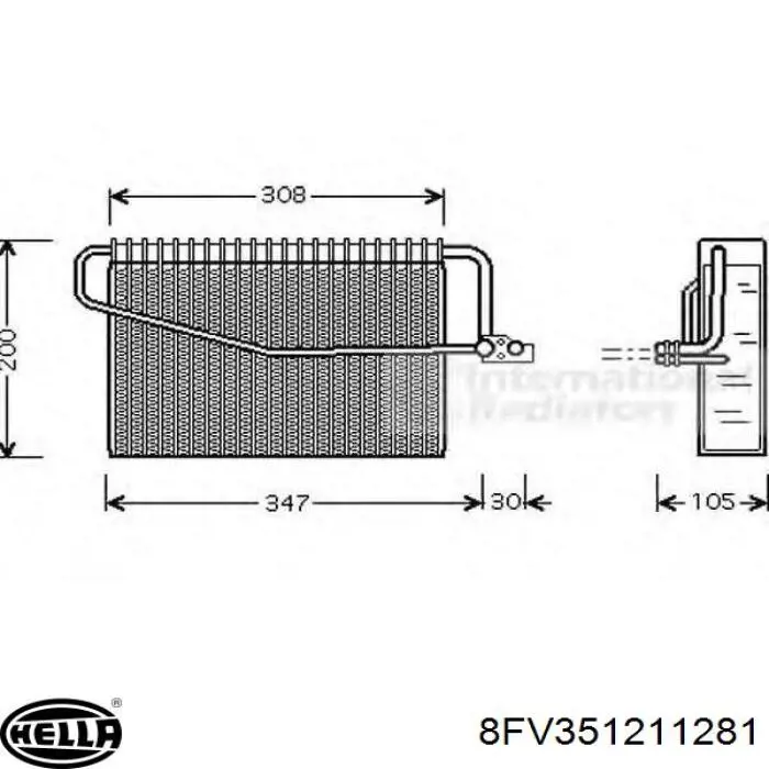 Evaporador de aire acondicionado 2038300158 Mercedes