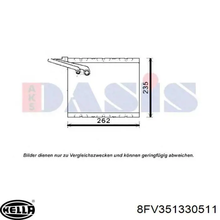 Evaporador de aire acondicionado LR097253 Land Rover