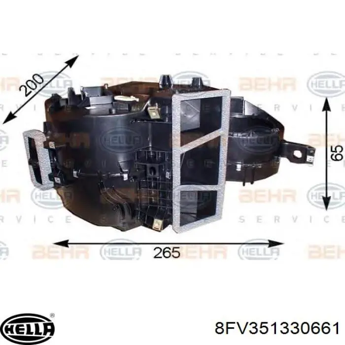Evaporador de aire acondicionado 8FV351330661 HELLA