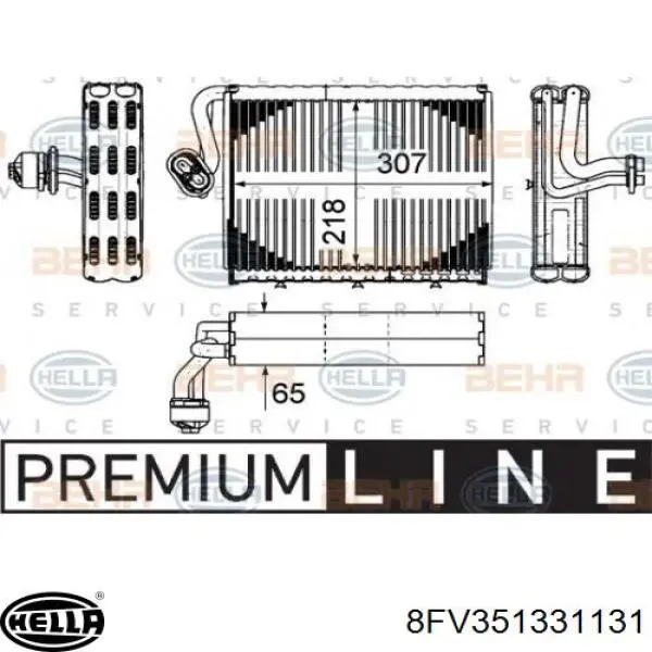 8FV351331131 HELLA Evaporador, aire acondicionado