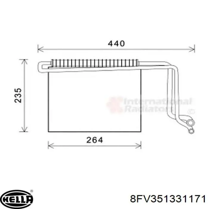 8FV351331171 HELLA evaporador, aire acondicionado