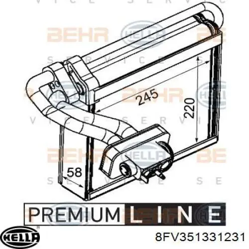 Comprar FDV491 Prasco Evaporador de aire acondicionado