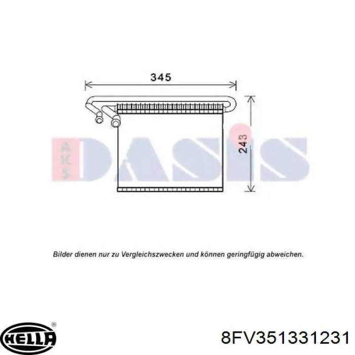 NIS92333 Nissens evaporador, aire acondicionado