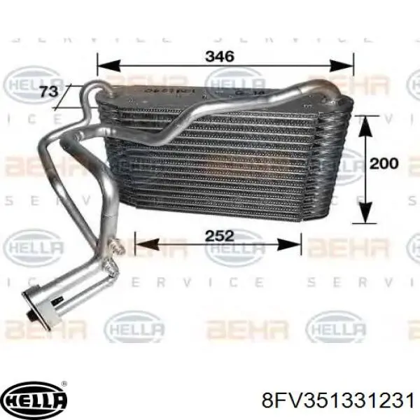Evaporador de aire acondicionado FDV491 Prasco