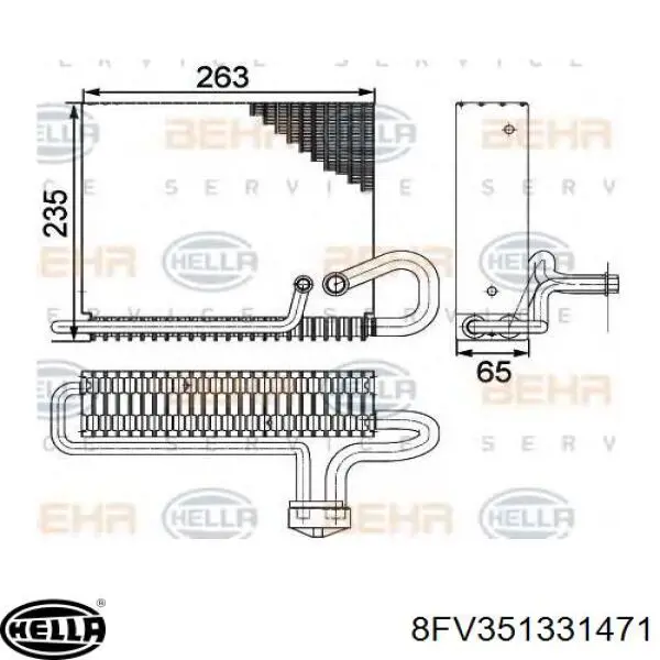 92323 Nissens Evaporador, aire acondicionado