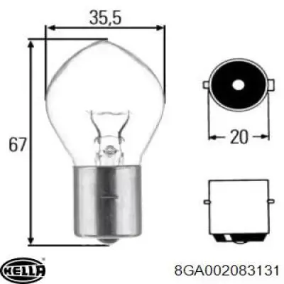 Comprar 8GA002083131 HELLA Bombilla de luz