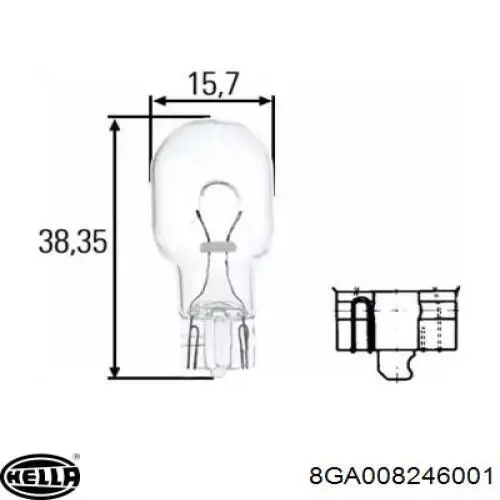 Comprar 8GA008246001 HELLA Bombilla de luz