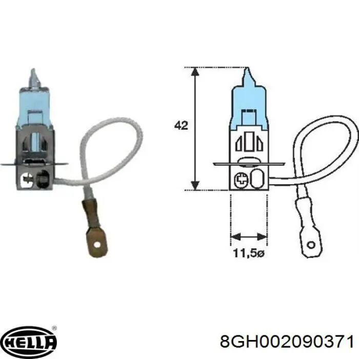 Lámpara halógena Renault (RVI) 7701400250