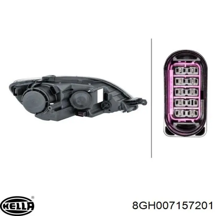 8GH007157201 HELLA Lámpara halógena