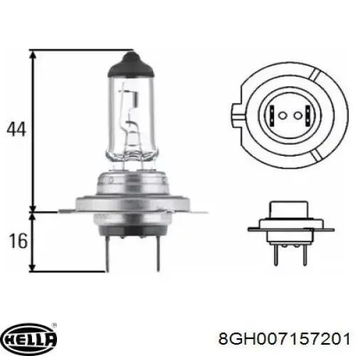 Comprar 8GH007157201 HELLA Lámpara halógena