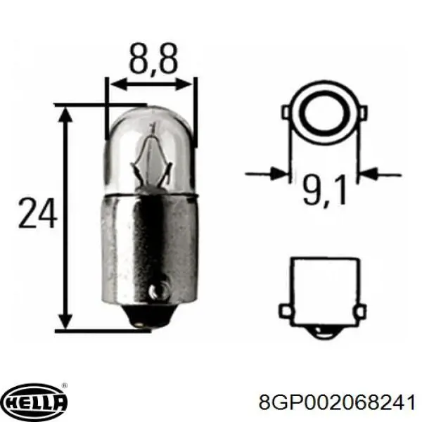 Bombilla de luz para MERCEDES BENZ TRUCK TRUCK T2/LN1 (667, 668, 669, 670)