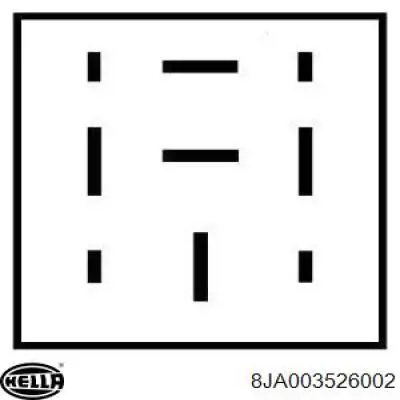 Conector del relé de las bujías incandescentes 8JA003526002 HELLA