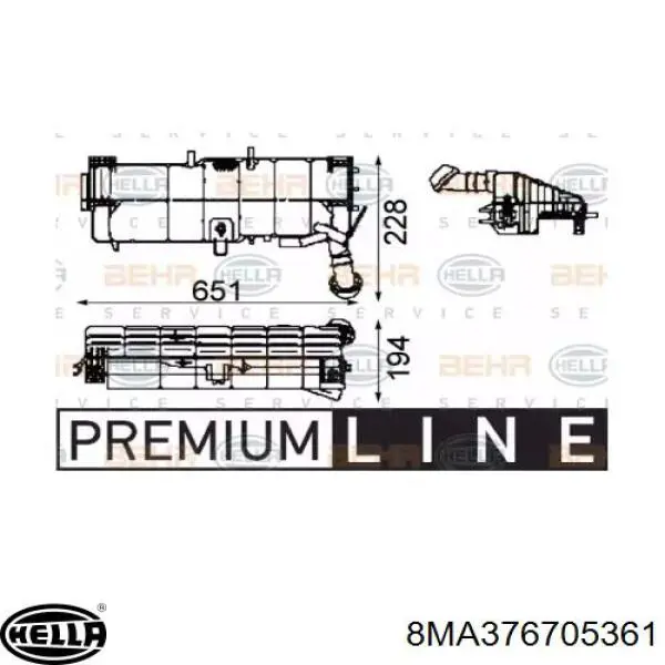 Vaso de expansión 8MA376705361 HELLA