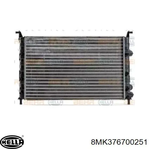 Radiador refrigeración del motor HELLA 8MK376700251