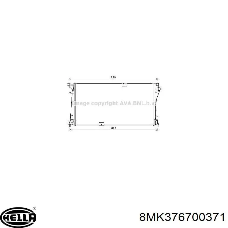 Radiador 93857125 General Motors