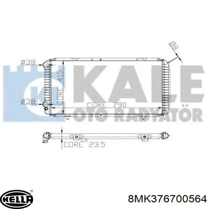 Radiador 730997 VALEO