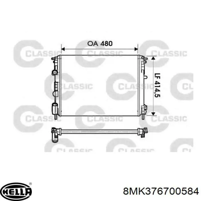 Radiador de água Renault (RVI) 8660000439