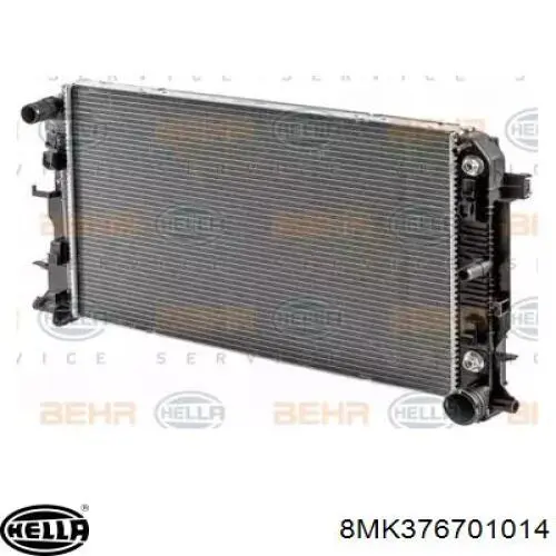 8MK376701014 HELLA radiador refrigeración del motor