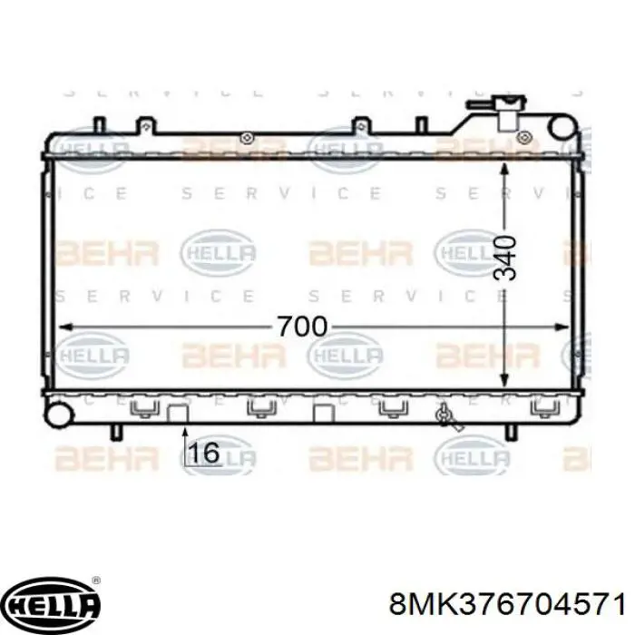 Radiador 45199FA040 Subaru