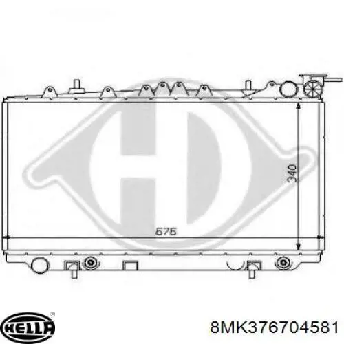 2146071J01 Nissan radiador refrigeración del motor