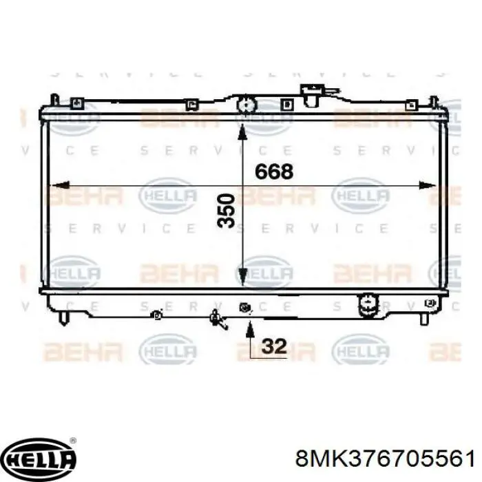 Radiador 6K0121253AC VAG