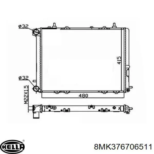 Radiador 7703074125 Renault (RVI)