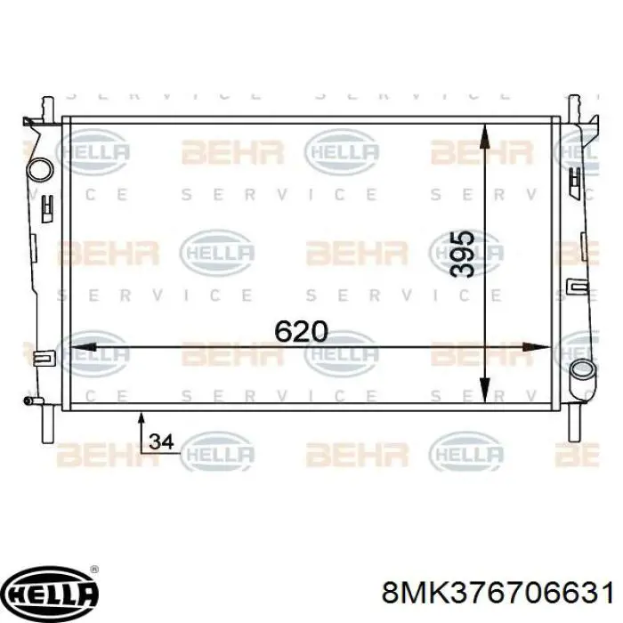 Radiador 7215751 Ford
