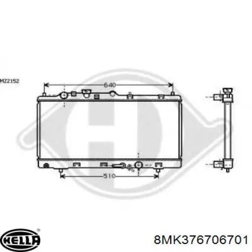 Radiador 732345 VALEO